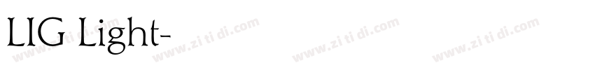 LIG Light字体转换